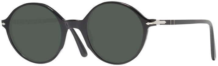 Round Black Persol 3249V Progressive No Line Reading Sunglasses View #1