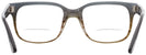 Square Grad Grey &amp; Striped Brown Persol 3252V Bifocal w/ FREE NON-GLARE View #4