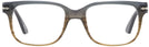 Square Grad Grey &amp; Striped Brown Persol 3252V Single Vision Full Frame w/ FREE NON-GLARE View #2