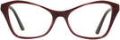 Cat Eye Bordeaux Prada 11XV Single Vision Full Frame View #2