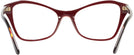 Cat Eye Bordeaux Prada 11XV Single Vision Full Frame View #4
