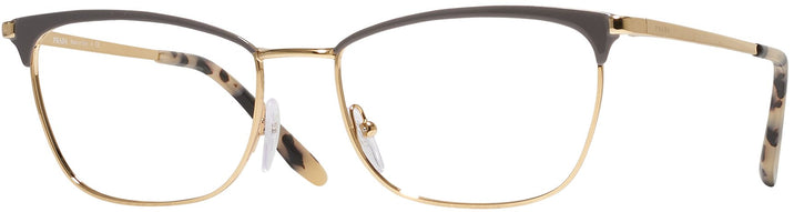 Square Brown/gold Prada 57WV Single Vision Full Frame View #1