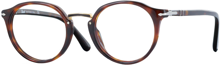 Round Havana Persol 3185V Single Vision Full Frame w/ FREE NON-GLARE View #1