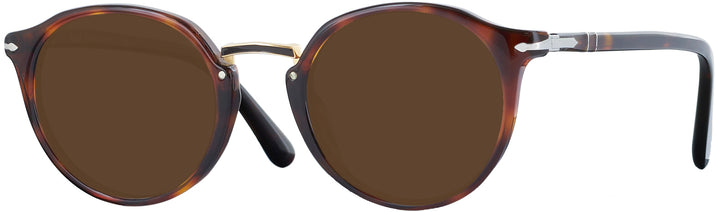 Round Havana Persol 3185V Progressive No Line Reading Sunglasses View #1