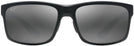 Rectangle Matte Black/grey Lens Maui Jim Pokowai Arch 439 View #2