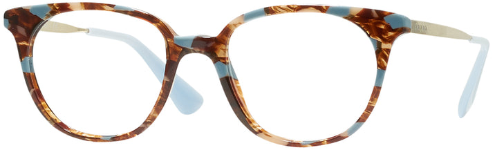 Square Striped Brown Prada 13UV Single Vision Full Frame View #1