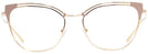 Cat Eye Beige/pink Gold Prada 62UV Single Vision Full Frame View #2
