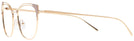 Cat Eye Beige/pink Gold Prada 62UV Single Vision Full Frame View #3