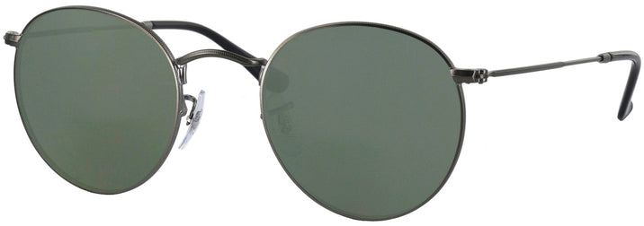 Round Matte Gunmetal Ray-Ban 3447V Progressive No Line Reading Sunglasses View #1