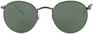 Round Matte Gunmetal Ray-Ban 3447V Bifocal Reading Sunglasses View #2