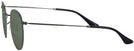 Round Matte Gunmetal Ray-Ban 3447V Bifocal Reading Sunglasses View #3