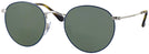 Round Silver On Top Blue Ray-Ban 3447V Progressive No Line Reading Sunglasses View #1