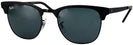 ClubMaster Shiny Black Top Matte Ray-Ban 3716 Sunglasses View #1