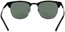ClubMaster Shiny Black Top Matte Ray-Ban 3716 Progressive No Line Reading Sunglasses View #4