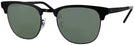 ClubMaster Shiny Black Top Matte Ray-Ban 3716 Progressive No Line Reading Sunglasses View #1