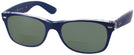 Wayfarer Matte Blue Ray-Ban 2132L Bifocal Reading Sunglasses View #1