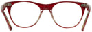 Round Red On Trans Grey Ray-Ban 2185V Single Vision Full Frame View #4