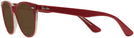 Round Red On Trans Grey Ray-Ban 2185V Bifocal Reading Sunglasses View #3