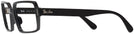 Rectangle Black Ray-Ban 2189 Single Vision Full Frame View #3