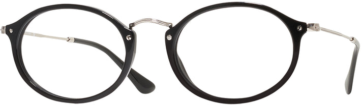Oval Black Ray-Ban 2547V Progressive No-Lines View #1