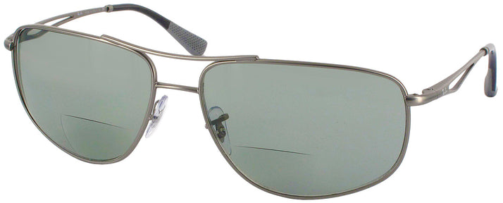 Aviator Matte Gunmetal Ray-Ban 3490 Bifocal Reading Sunglasses View #1