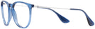 Round Trans Blue Ray-Ban 4171 Computer Style Progressive View #3