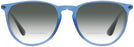 Round Trans Blue Ray-Ban 4171 w/ Gradient Bifocal Reading Sunglasses View #2