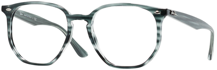  Striped Red Havana Ray-Ban 4306 Single Vision Full Frame View #1