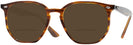 Oversized Striped Red Havana Ray-Ban 4306 Bifocal Reading Sunglasses View #1