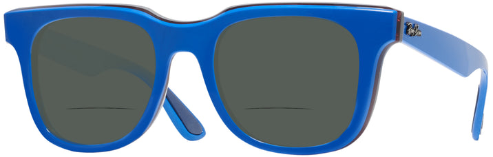 Wayfarer Blue Red Gray Ray-Ban 4368 Bifocal Reading Sunglasses View #1