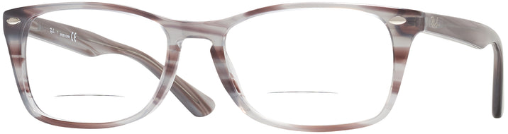 Rectangle Striped Grey Ray-Ban 5228M Bifocal View #1