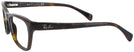 Rectangle Dark Havana Ray-Ban 5298 Progressive No-Lines View #3