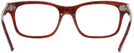 Rectangle Havana Opal Red Ray-Ban 5383L Progressive No-Lines View #4