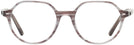 Round Striped Gray Ray-Ban 5395 Computer Style Progressive View #2