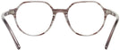 Round Striped Gray Ray-Ban 5395 Computer Style Progressive View #4