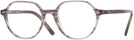 Round Striped Gray Ray-Ban 5395 Computer Style Progressive View #1
