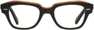 Cat Eye,Unique Black On Transparent Brown Ray-Ban 5486 Single Vision Full Frame View #2