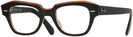 Cat Eye,Unique Black On Transparent Brown Ray-Ban 5486 Single Vision Full Frame View #1