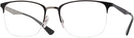 Square Matte Black/Silver Ray-Ban 6433 Progressive No-Lines View #1