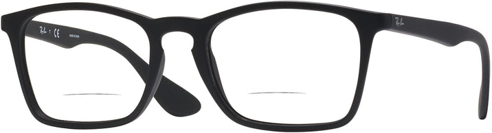 Square Rubber Black Ray-Ban 7045 Bifocal View #1