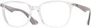 Square Transparent Ray-Ban 7066 Single Vision Full Frame View #1
