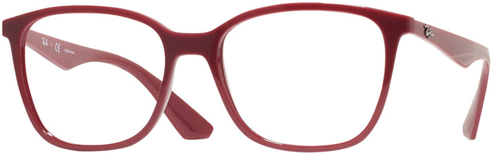  Transparent Ray-Ban 7066 Single Vision Full Frame View #1