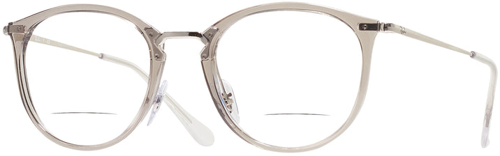 Round Trans Grey Ray-Ban 7140 Bifocal View #1