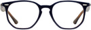 Square Blue on Havana Red Ray-Ban 7151 Single Vision Full Frame View #2