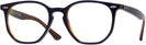 Square Blue on Havana Red Ray-Ban 7151 Single Vision Full Frame View #1