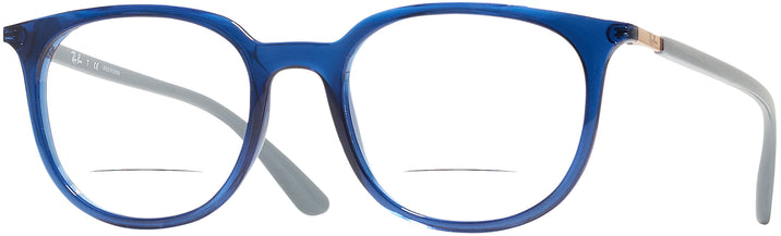 Round,Square Trans Blue Ray-Ban 7190 Bifocal View #1