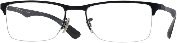 Rectangle Matte Black Ray-Ban 8413 Computer Style Progressive View #1