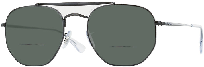 Aviator Black Ray-Ban 3648 Bifocal Reading Sunglasses View #1