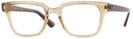 Square Transparent Light Brown Ray-Ban 4323V Computer Style Progressive View #1