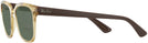 Square Transparent Light Brown Ray-Ban 4323V Bifocal Reading Sunglasses View #3